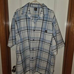 Lowrider XXL Men's Blue Plaid Short Sleeve Shirt
